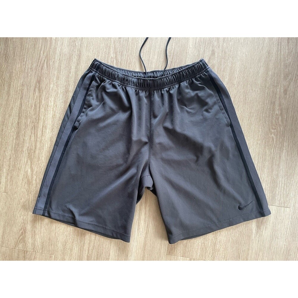 Nike Shorts Mens Elastic Waist Drawstring Athletic Activewear Gray Grey Size L